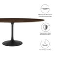 thumbnail image 4 of Modway Lippa 78" Oval Wood Grain Dining Table in Black Cherry Walnut, 4 of 8