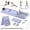 Purple, variant on VENTOPYR Pilates Board,Multi-Purpose Foldable Pilates Reformer Set with LED Timer Core