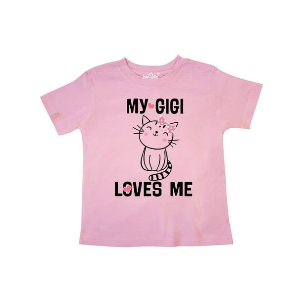 INKtastic - My Gigi Loves Me Girls Granddaughter Toddler T-Shirt ...