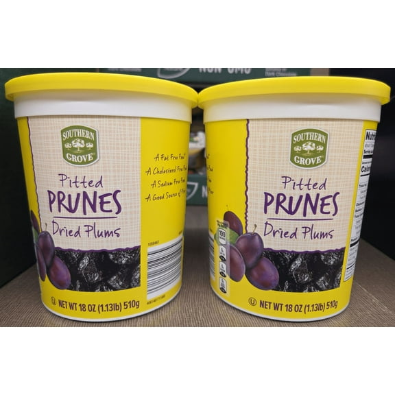 Southern Grove Pitted Prunes Dried Plums 18oz 510g (2 Jars)
