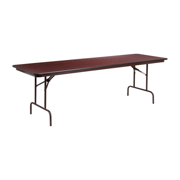 Flash Furniture 8-Foot Mahogany Melamine Laminate Folding Banquet Table