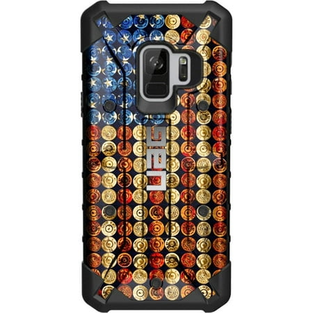 LIMITED EDITION- Customized Designs by Ego Tactical over a UAG- Urban Armor Gear Case for Samsung Galaxy S8 PLUS/S8+ (Larger 6.2")- USA Flag with Bullets