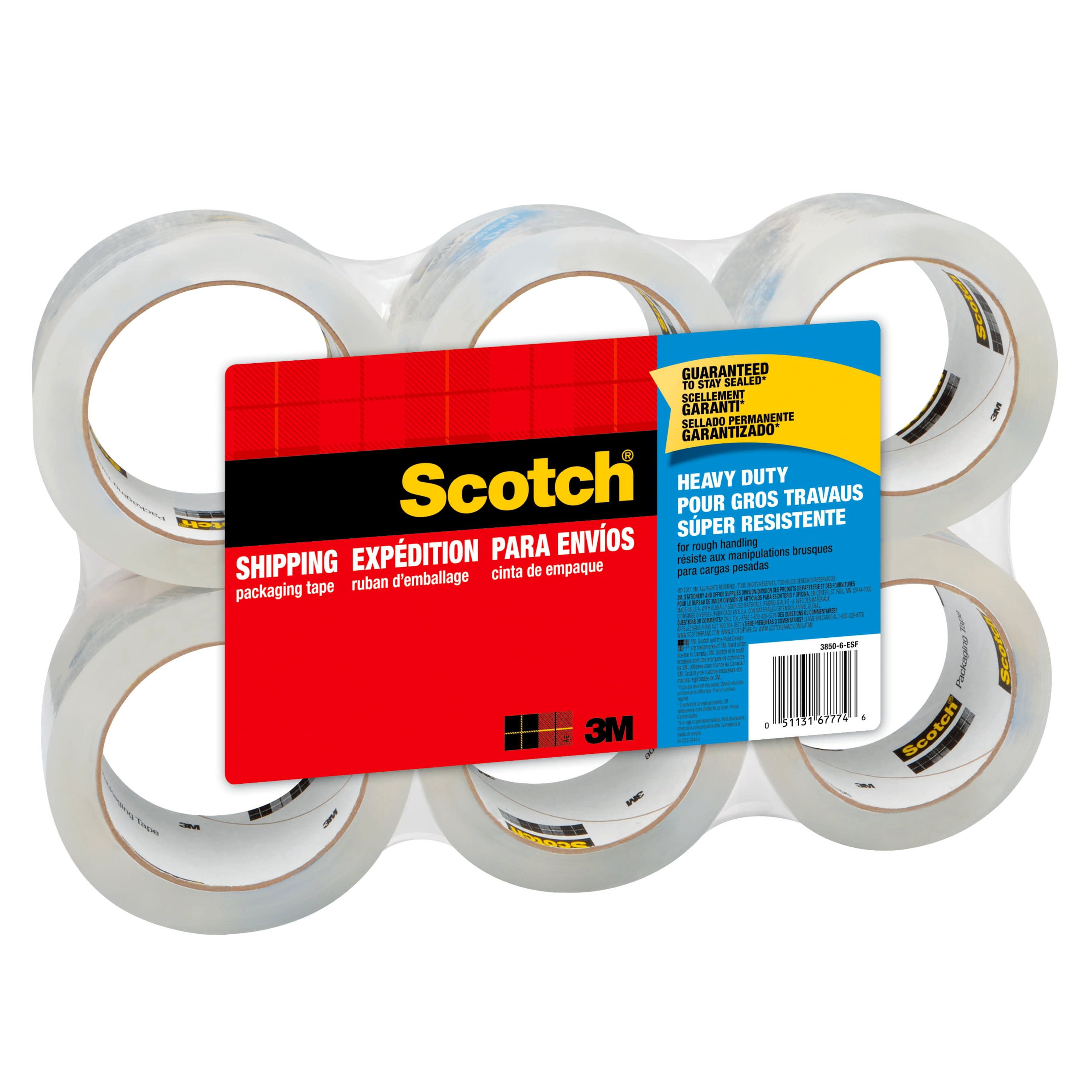 Save on 3M Scotch Shipping Packaging Tape Heavy Duty 1.88 x 1966