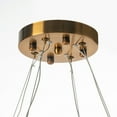 thumbnail image 3 of A&B Home Glass Halo Chandelier with Metal Accents - 28" - Clear, Bronze Finish, 3 of 4