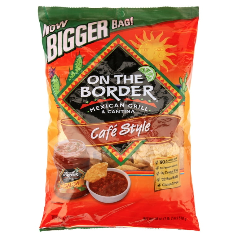 On The Border Cafe Style Tortilla Chips, 18 Oz. 