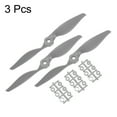 thumbnail image 3 of Uxcell 12x6 Inch RC Propellers 2-Vane Blades Props Gray with Adapter Rings RC Airplane Aircraft Prop Replacement 3Pcs, 3 of 7