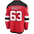 thumbnail image 3 of Men's Fanatics Jesper Bratt Red New Jersey Devils Home Breakaway Player Jersey, 3 of 7