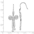 thumbnail image 3 of Sterling Silver CZ Bow French Wire Earrings, 3 of 3