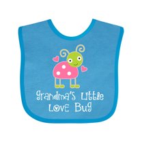 Inktastic Grandma Little Love Bug Grandchild Girls Baby Bib