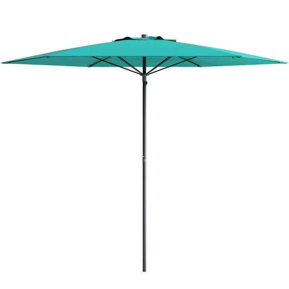 CorLiving Parasol de plage portable de 7,5 pieds avec ancre de sable/saleté et sac de voyage – Parasol compact pour parasol, terrasse et pique-nique, solution de parasol d'été