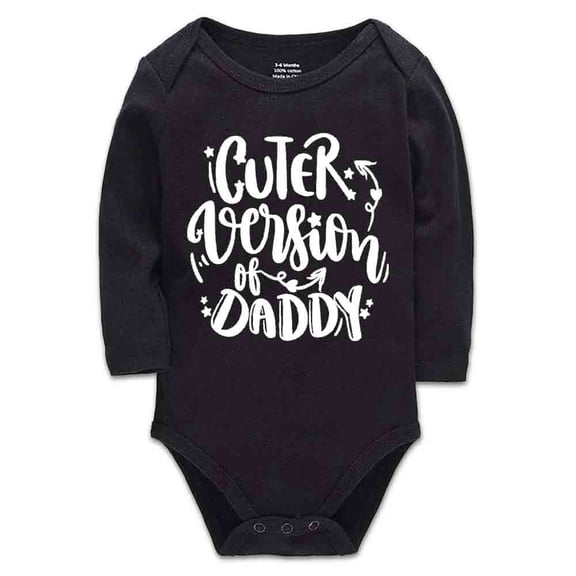 YCICIVDee Cuter Version o f Daddy/I Really Love My Dad&Unisex Baby Bodysuit Black Long Sleeve 0-3 Months