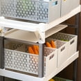 thumbnail image 4 of Cheers.US Plastic Stackable Storage Bins for Pantry, Stackable Bins for Organizing Food, Kitchen, and Bathroom Essentials Fruit Separated Drain Basket for Kitchen-12.6" x 5.91" x 4.72", 4 of 7