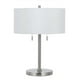 thumbnail image 1 of Cal Lighting BO-2450TB-BS 60 W X 2 Calais Metal Table Lamp&#44; Brushed Steel Finish, 1 of 4