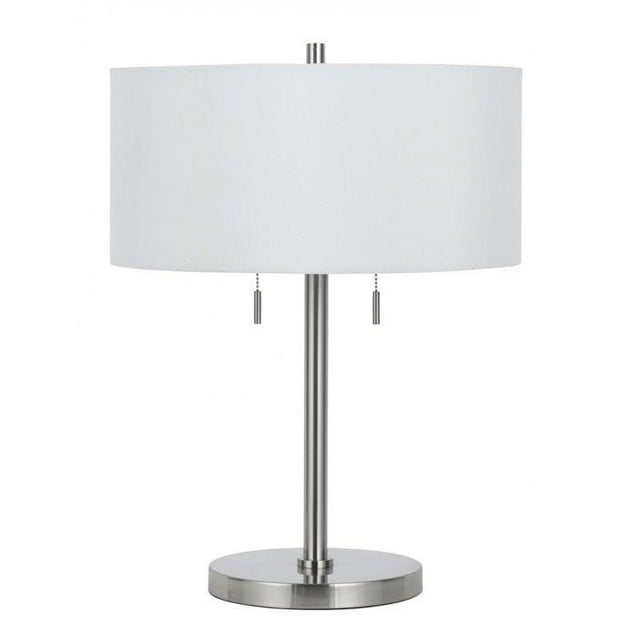 Cal Lighting BO-2450TB-BS Lampe de Table en Métal 60 X 2 Calais&44; Finition Acier Brossé