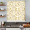 thumbnail image 5 of Yellow Flowers Sheer Curtains 45 Inches Long, Country Pastoral Floral Leaves Vines Light Filering Curtains, Breathable Simi Curtain Privacy Drapes for Kitchen Bathroom Small Window Treatment, 5 of 9