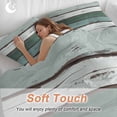 thumbnail image 4 of 3 Piece Green Gray White Duvet Cover Set California King,Microfiber Comforter/Quilt Cover with Corner Ties and 2 Pillowcases,Country Vintage Gradient Wooden Plank Soft Bedding with Zipper Closure, 4 of 8