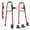 Red, variant on Specared Lightweight Folding Walker with One Hand Quick Fold, 8 Level Height Mobility Aid for Seniors with 300lbs Capacity, Blue