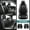Black&Gray, variant on Telimocy Customed For Nissan Frontier 2013-2021 Crew Cab Car Seat Cover 5-seat Faux Leather Full Breathable,Black&Gray