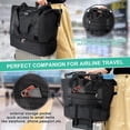thumbnail image 2 of Bolsa de viaje de fin de semana de 36 litros Bolsa de hombro deportiva separada seca y húmeda Bolsa impermeable para correr para mujeres Hombres Deportes Gimnasio Weekender Hospital Bolsa de mano (negro) JM, 2 of 5