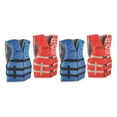 thumbnail image 2 of Guide Gear Type III Adult Universal Life Vests, 4 Pack Red/Blue, 2 of 2