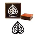 thumbnail image 1 of Printtoo Floral Design Brown Wooden Rubber Stamp Diary Card Square Print Block-5 x 5 Inches, 1 of 2