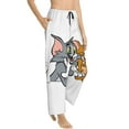 thumbnail image 2 of Tom And Jerry Women's Pajama Pants, All Over Print Causal Drawstring Lounge Pant, Comfy Loose Wide Leg Pajamas Bottoms Trousers with Pockets, 2 of 8