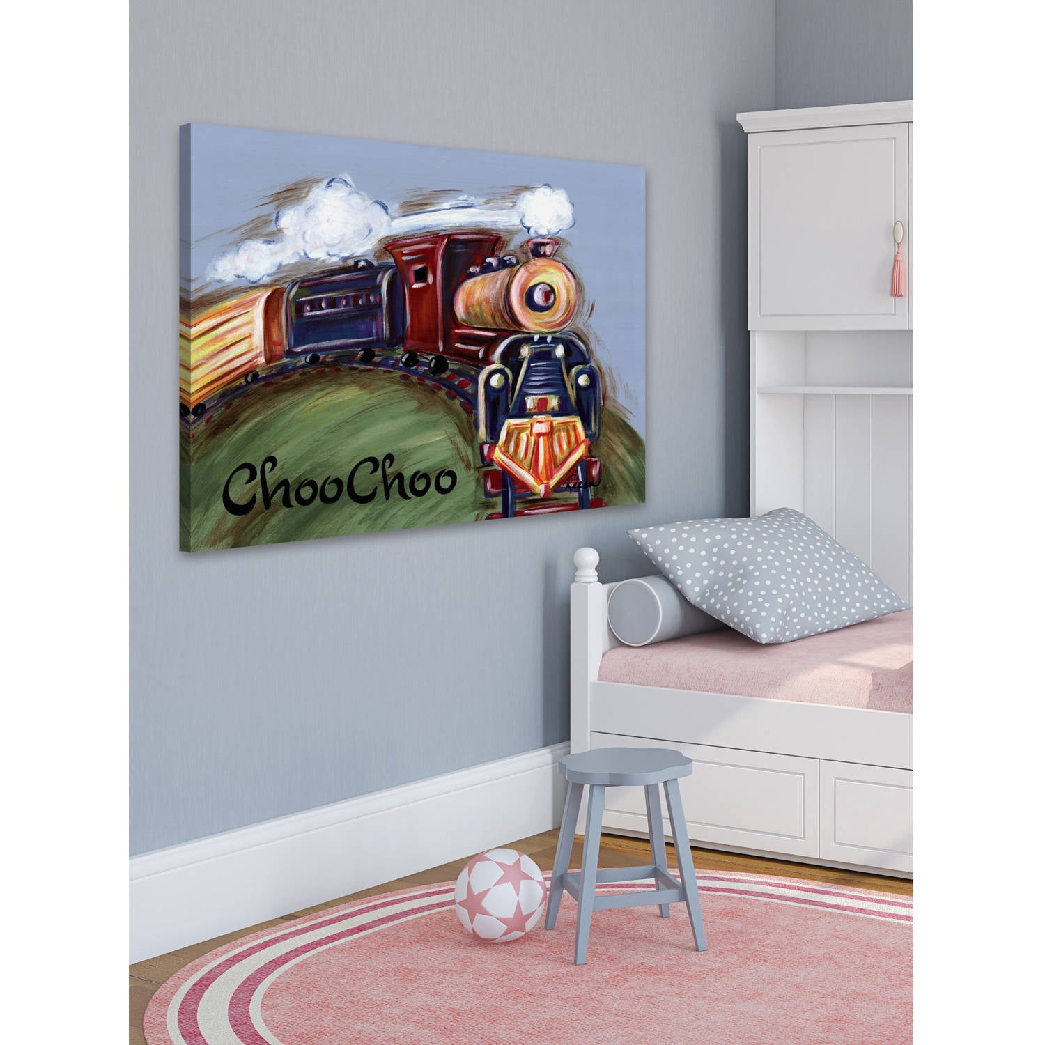Marmont Hill "ChooChoo" by Reesa Qualia Painting Print on Wrapped Canvas