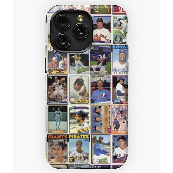 Baseball Cards Wallpaper Pattern Sports Memorabilia A7730 Phone Case for iPhone 11 to 17 Pro Max