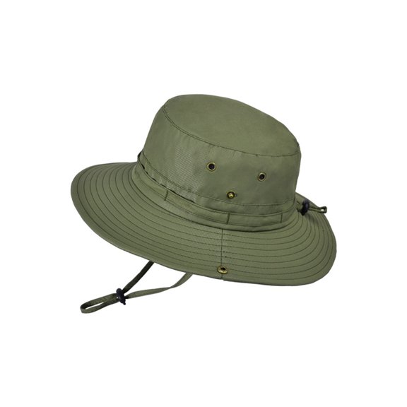 TELOLY Bucket Hat,Outdoor Quick Dry Foldable Boonie Hat for Men,UV Protection Breathable Wide Brim Sun Hat,Army Green