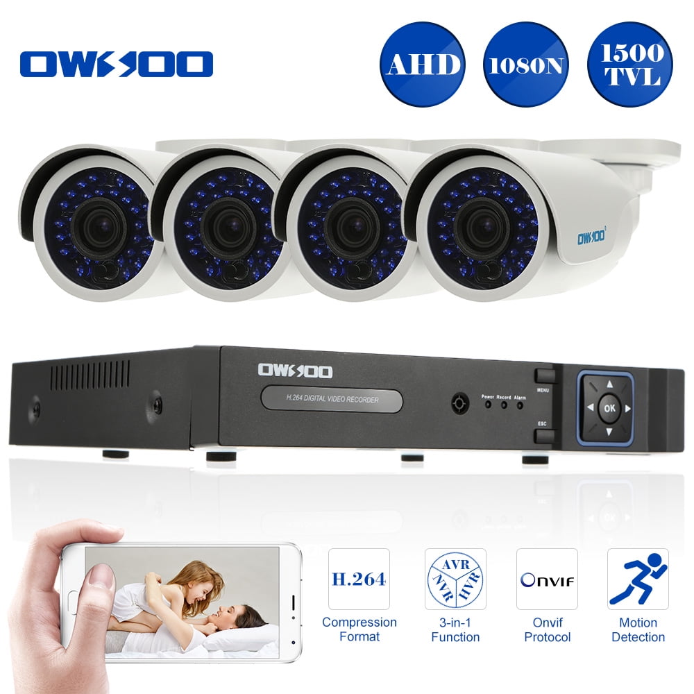 8CH 1080N CCTV HDMI DVR 1500TVL Outdoor 720P Security Camera System 1TB HDD 4Cam 