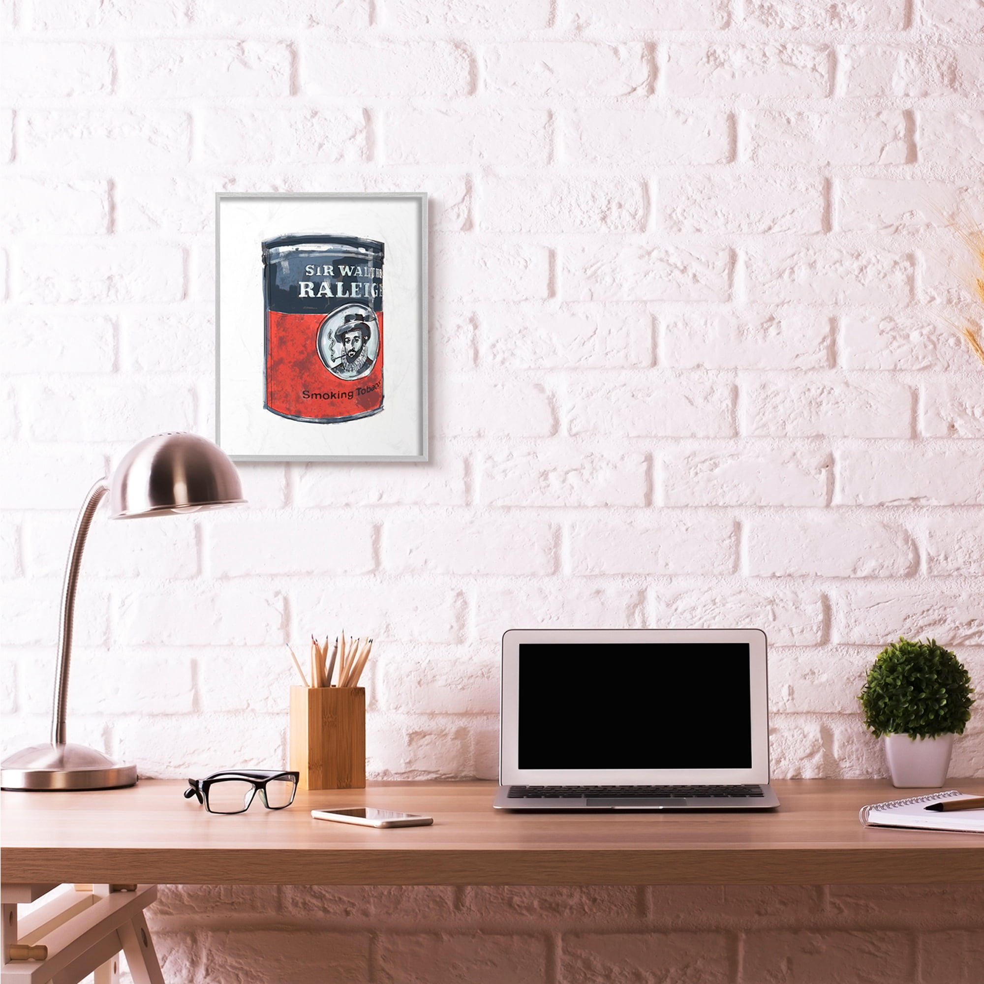 Stupell Industries Smoking Tobacco Painted Can Design Framed Wall Art by Karen Dreyfus