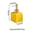 thumbnail image 3 of Solid Color Lotion Dispenser, Hand Soap Dispenser, Shampoo Dispenser With Empty Pump, For Bathroom-yellow-220ml/7.8oz, 3 of 8