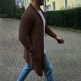 thumbnail image 3 of Dpytoraw Mens Shawl Collar Long Cardigan Knit Ruffle Fashion Sweater Drape Cape, 3 of 5