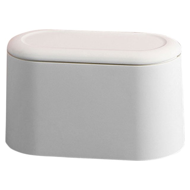 Cubo de basura de escritorio tipo prensa, bote de basura pequeño de gran capacidad, mini cesto de basura doméstico