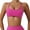 Hot Pink, variant on Sports Bra Bralette for Women Triangle Cups Removable Padded Wire Free Pull On Closure,Green L