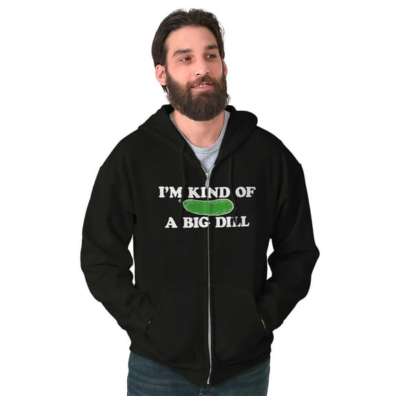 Kind Of Big Dill Food Funny Pickle Zip Up Hoodie Men's Women's Brisco Brands S