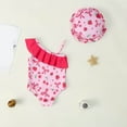 thumbnail image 4 of mgoYE Toddler Girl Swimsuit 3t 2 Piece Baby Swimsuit Toddler Girl Bathing Suit Summer Solid Color Bikini Set Beach Two Piece Swim Wear(Hot Pink,2-3 Years), 4 of 4