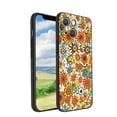 thumbnail image 1 of Compatible with iPhone 13 Phone Case, Retro-Groovy-Floral-Hippie11 Case Men Women, Flexible Silicone Shockproof Case for iPhone 13, 1 of 1