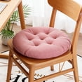 thumbnail image 6 of Lypsnake Round Chair Cushion -15.7 Inch Pink stripes Memorys Foam Seat, Thickened Non-Slip Memory Foam Chair Pad, for Garden Office Home Kitchen Dining and Wheelchair Use, 6 of 6