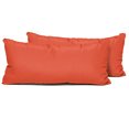 Tangerine Outdoor Throw Pillows Rectangle Set of 2