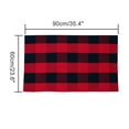thumbnail image 3 of PiccoCasa Cotton Plaid Area Rug Checkered Rug for Porch, Red Black 35"x24", 3 of 6