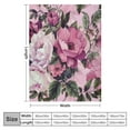 thumbnail image 4 of Shiartex Soft Warm Throw Blankets Girly Flowers Lilac Pink Blush Green Dark Luxurious Warm and Cozy Decorative Romantic Rose Flower Blanket  for Bed Couch Car Gift for Valentine Mother Father Couple, 4 of 6