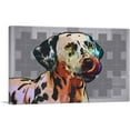 thumbnail image 1 of ARTCANVAS Dalmatian Dog Breed Colorful Checkered Pattern Canvas Art Print - Size: 18" x 12" (0.75" Deep), 1 of 9
