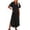 Black, variant on Tqcoqu Women's V Neck Short Sleeve Side Slit Loose Maxi Casual Dresses with Pockets,Army Green Women's S-XXL