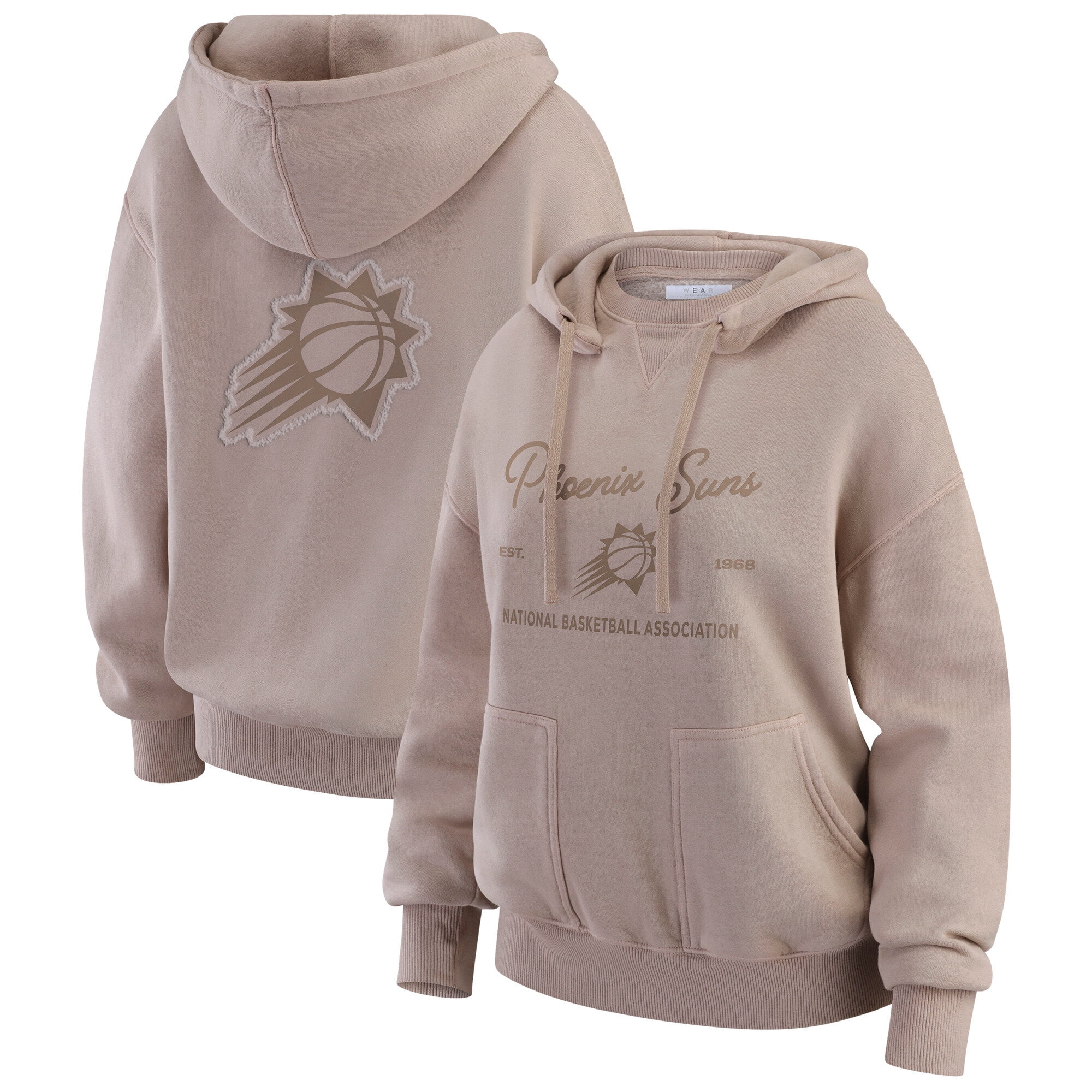 Women's WEAR by Erin Andrews Black AJ Lee Cropped Lace-Up Hoodie