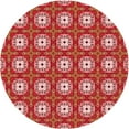 thumbnail image 1 of Ahgly Company Machine Washable Indoor Round Transitional Orange Area Rugs, 4' Round, 1 of 7