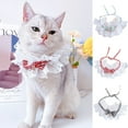 thumbnail image 2 of Cat Wedding Costume, Princess Cat Dress Bandana Collar Veil Lace Bibs for Birthday Party, 2 of 8