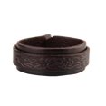thumbnail image 2 of Patrón de de cuero ancha vintage para hombre marrón Sunnimix Brazalete de pulsera de múltiples capas, 2 of 8