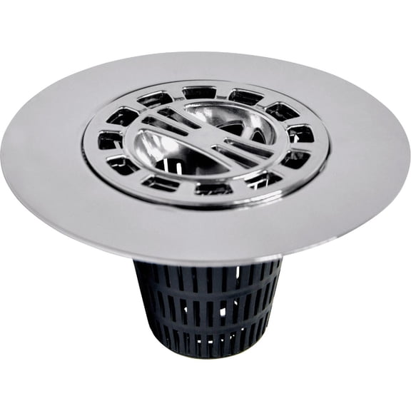 DANCO Hair Catcher Strainer Snare for Stand-Alone Shower Drain Cover, Chrome, 1-Pack (10529)