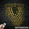 thumbnail image 3 of Craftnamesign Custom American Deer Head Metal Wall Art LED Light, Deer Head Skull Hunter Sign, 3 of 5